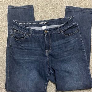 Women’s Dress Barn Dressbarn Signature Fit Straight Westport Size 10 Jeans